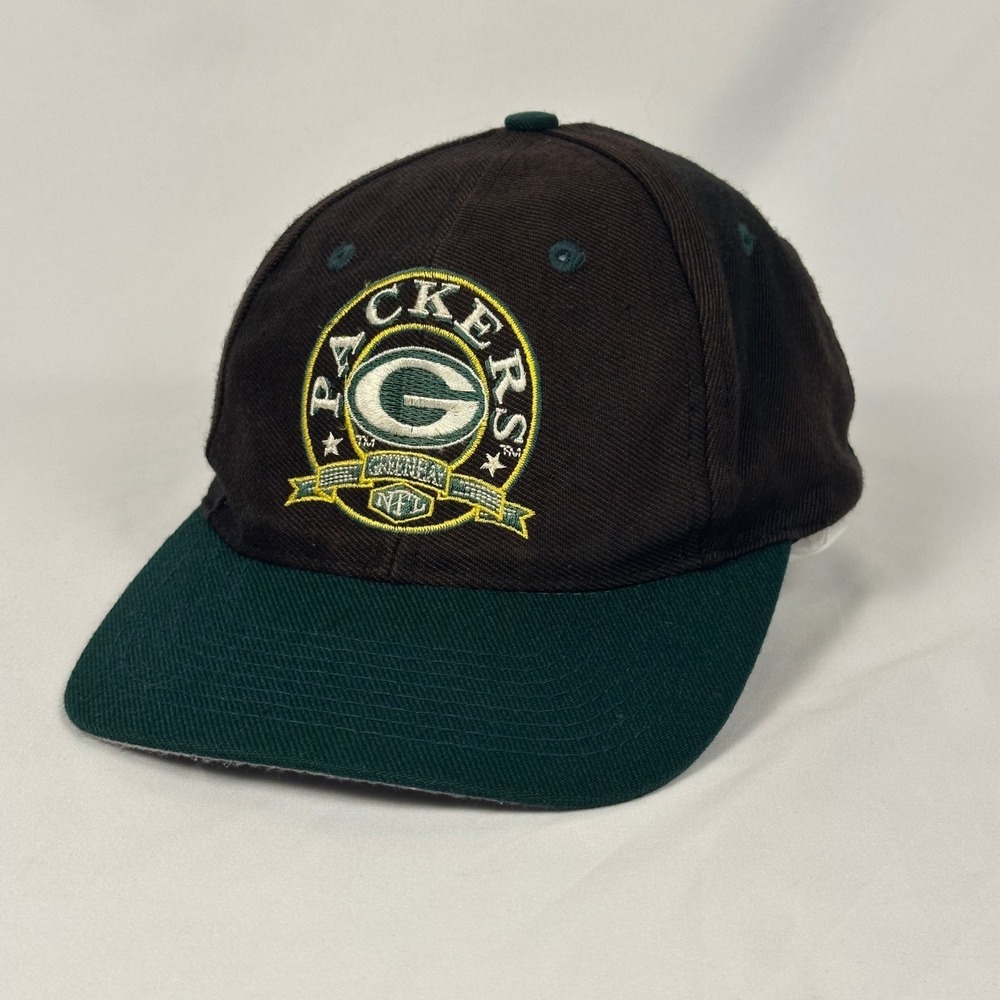 Vintage Green Bay Packers Snapback Hat Men OSFA Brown Drew Pearson NFL Cap